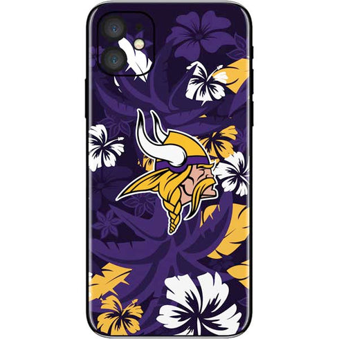 NFL Minnesota Vikings Tropical Print iPhone 11 Skin